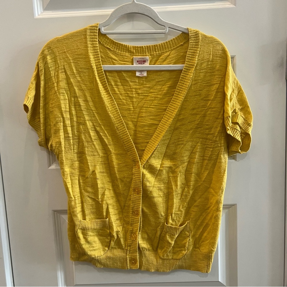 Mossimo Supply Co. V Neck Short Sleeve Cardigan